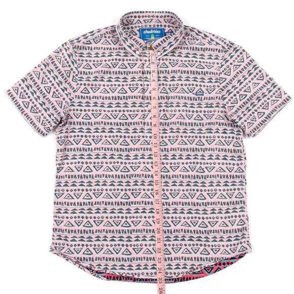 Chubbies Men's Shirt Aztec Pattern Performance Half Button Pullover Top Medium - Picture 3 of 10